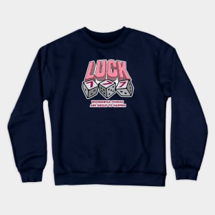 Angel Numbers 777 Luck word lettering art Crewneck Sweatshirt